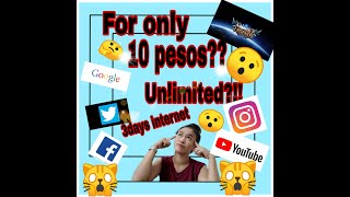 10 PESOS | 3DAYS INTERNET | LEGIT |FREE INTERNET | 3DAYS UNLIMITED INTERNET |Mj francisco