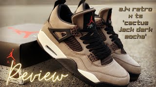 Air Jordan 4 Retro x Travis Scott 'Cactus Jack Dark Mocha' Review & On Feet