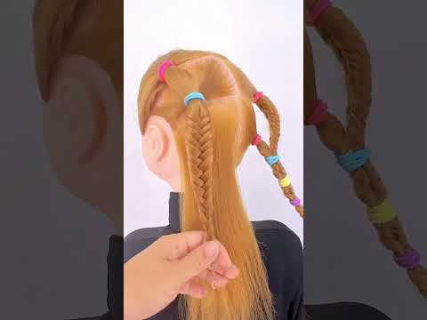 Beautiful braided fishtail school hairstyles