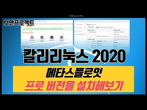 칼리리눅스 2020에 메타스플로잇 프로 버전 설치 과정 설명