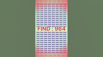Find 964 | math quiz #logicpuzzle #shorts #shortsfeed #challenge