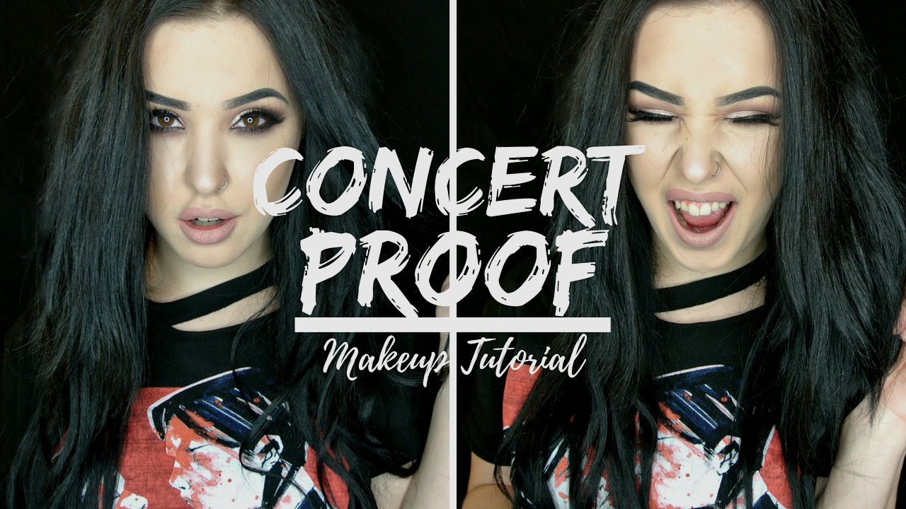 CONCERT PROOF MAKEUP Affordable Glam Tutorial YouTube