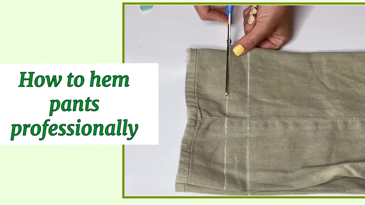 How to hem pants professionally YouTube