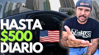 Desde $100 hasta $500 Dolares diarios en Uber Y Lyft.