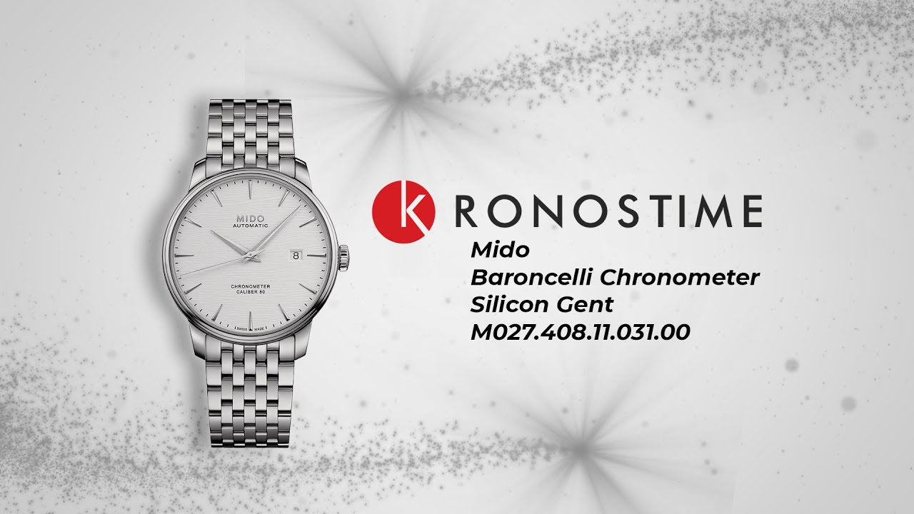 Mido Baroncelli Chronometer Silicon Gent M027.408.11.031.00 обзор часов - KronosTime.RU