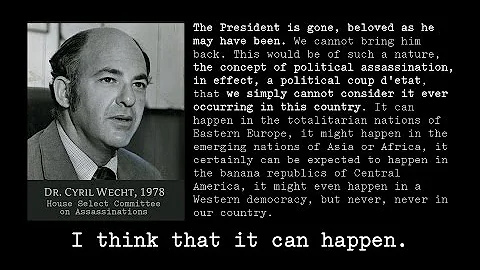 House Select Committee on Assassinations: Dr. Cyril Wecht, Pt. 2 (1978)