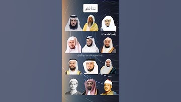 سورة العلق بصوت الشيخ [ياسر الدوسري، السديس، مشاري راشد، سعد الغامدي، ماهر المعيقلي، عبد الباسط...]