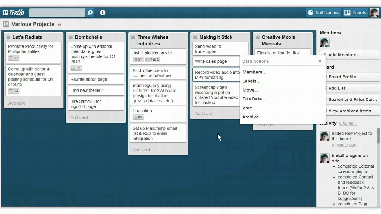 How to use Trello for project management