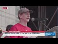 Canes General Manager Eric Tulsky speaks at Victory Parade