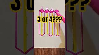 3 or 4??? guess it #guess #trick #illusion #create #drawing #easy #satisfying #count