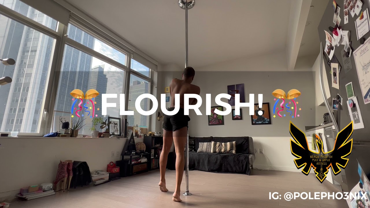 BLACK PHOENIX POLE & DANCE FITNESS: Fan Kick/Back Hook Spin Combo Tutorial [Beginner]