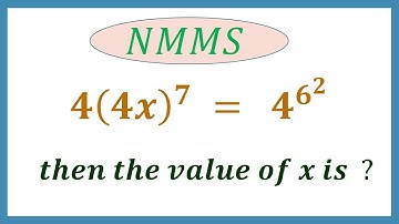 #How to find the value of x #NMMS Exam Question #Olympiad Exam #Exponents and Powers.