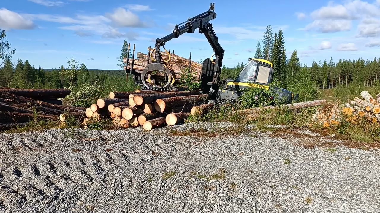 Ponsse Buffalo kuorman purku video 