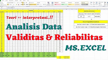 Uji Validitas dan Reliabilitas dengan EXCEL - Uji Validitas Pearson Correlation