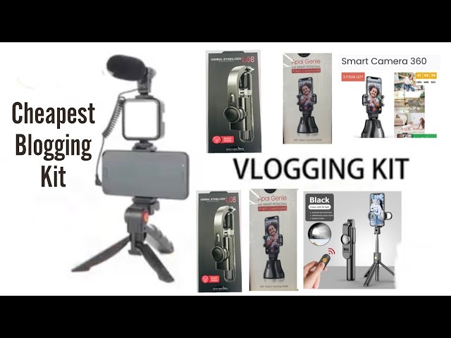 GadgetMonster Vlogging Stick Video Kit LED-Beleuchtung und