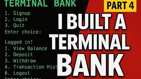 I Built a Terminal-Based Bank in Python 💻 | Beginner Python Project (Part 4)
