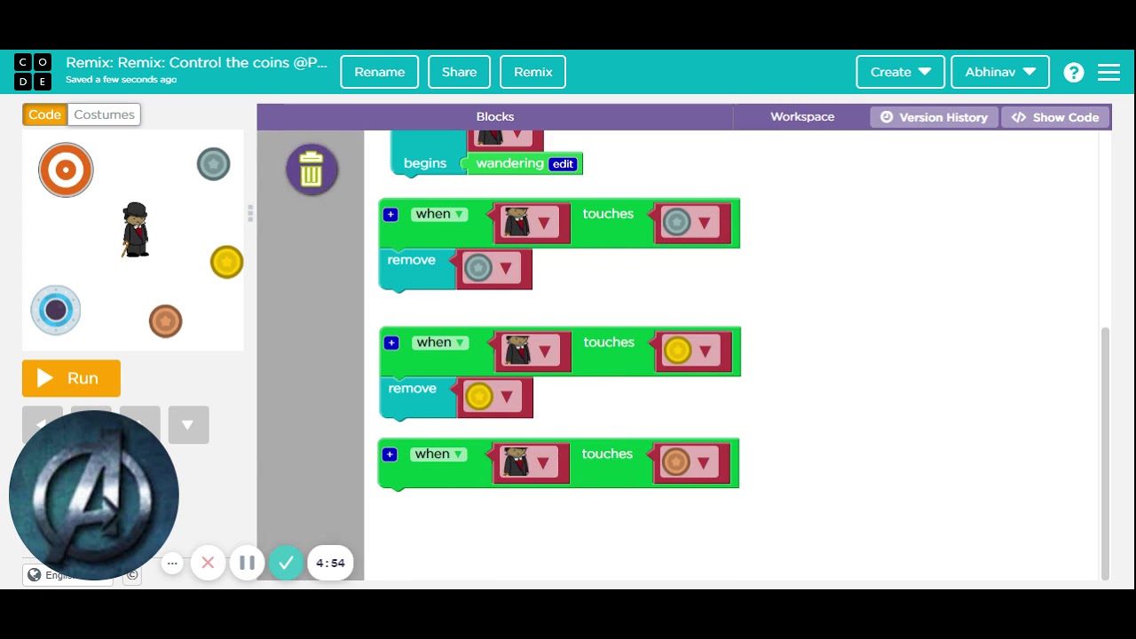 learn how to make a coin collector app in code.org - YouTube