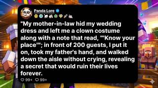 My mother-in-law hid my wedding dress and left me a clown costume along with a note that read...