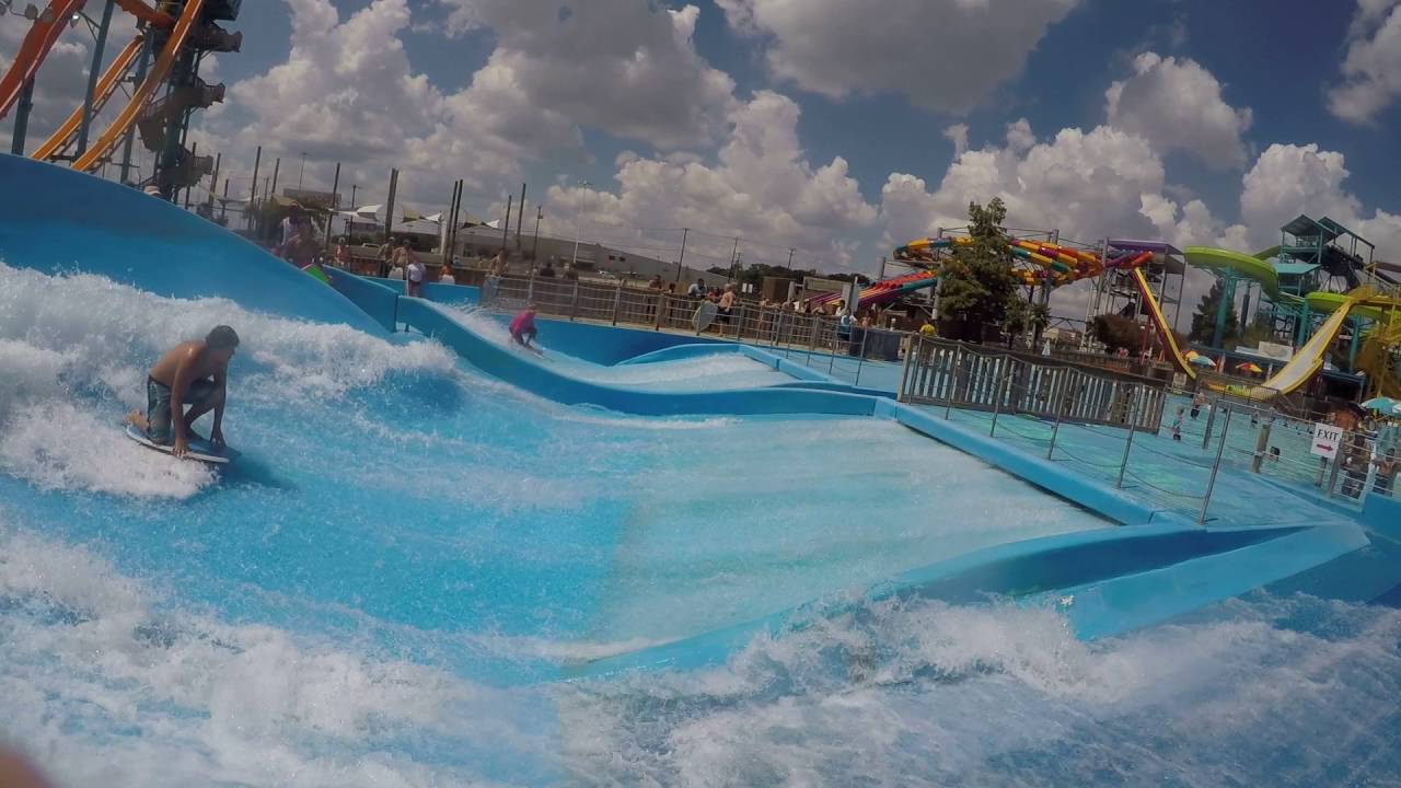 Flow Rider Curil Flowrider Curl at Hurricane Harbor Texas 2016 - YouTube