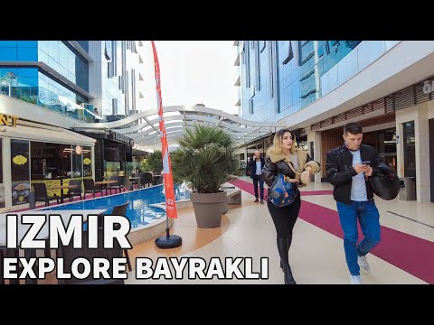 Bayraklı İzmir: Virtual Walking Tour in 4K 60fps | Turkey Travel