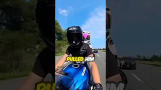 Biker Helps Cop Then Gets Pulled Over #shorts #biker #bike