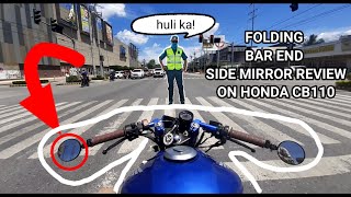 FOLDING BAR END SIDE MIRROR REVIEW | HONDA CB110