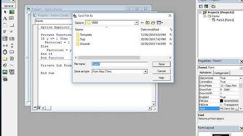 Factorial Program in Microsoft Visual Basic 6