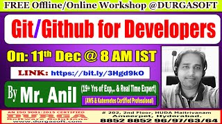 Git/Github for Developers (FREE Workshop) Offline/Online Training @ DURGASOFT