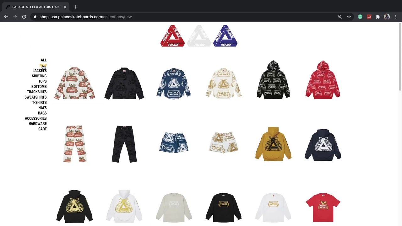 Palace Skateboards x Stella Artois Droplist & Prices 2/19/2021