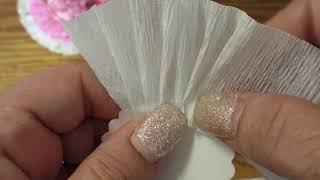 Super Easy Crepe Paper Rosette Flowers