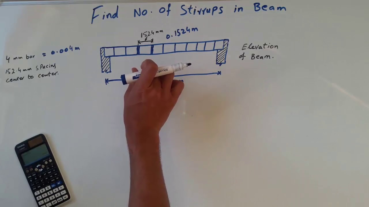 Number Of Stirrups In Beam YouTube