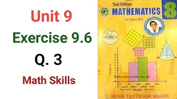 #Maths Class 8 | Unit 9 | Exercise 9.6 | Q 3 | Sindh Textbook board