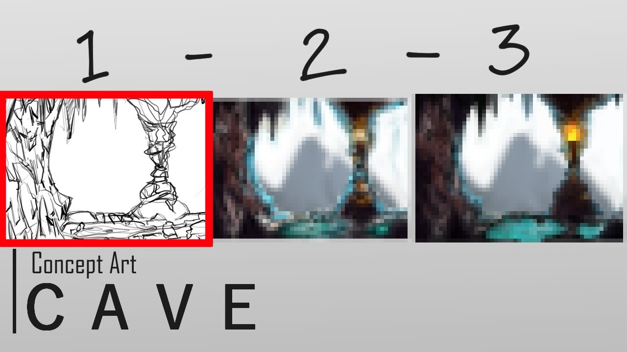 Digital Painting for Assignment | Cave Concept Art Part 1