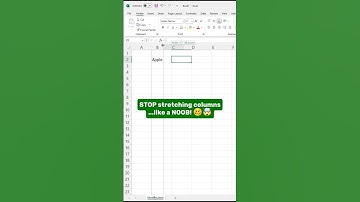 Strech columns in excel! #excel #exceltips #exceltricks #spreadsheet