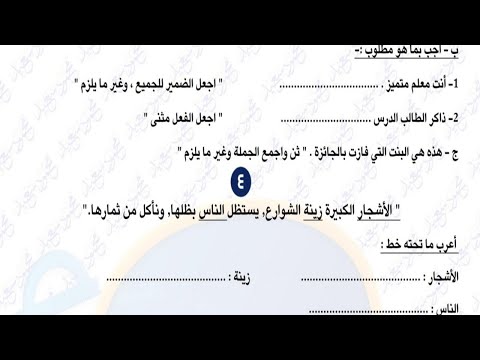 مراجعة المتميز لغة عربية الصف الخامس الابتدائي الترم الاول 2025