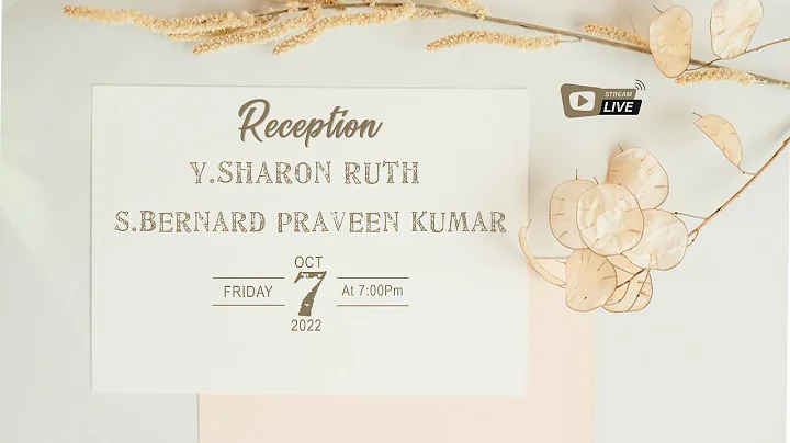 Reception of Y. Sharon Ruth & S.Bernard Praveen Ku...