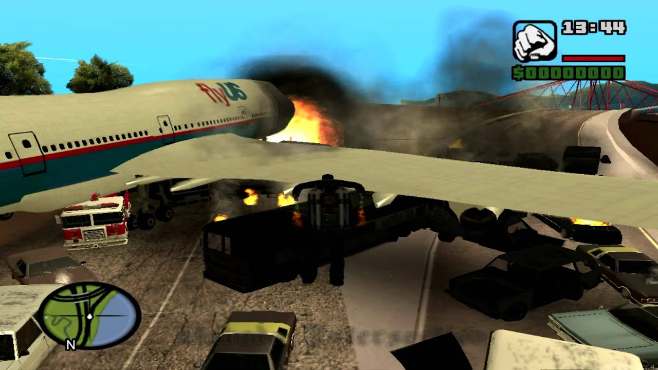 GTA San Andreas Epic Air crash pt.4 ( MTA Map Editor ...