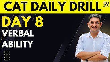 Daily Free Tests and Live Workshops for CAT Exam | Day 8: Verbal Ability