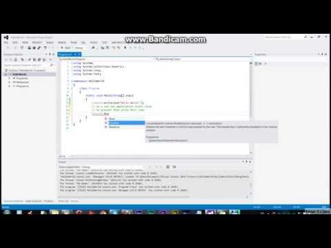 Tutorial ( How To ) C# ( C Sharp ) Console Application Hello World