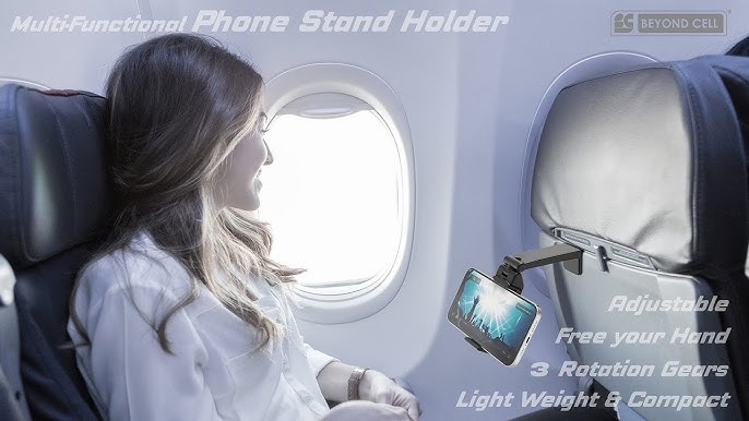 Perilogics Universal in Flight Airplane Phone Holder Mount. Hands Free  Viewing with Multi-Directional Dual 360 Degree Rotation. Pocket Size Must  Have