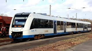 Düren; departing Rurtalbahn train (20200211) (1 Clip)