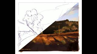 Village Outskirts Landscape SPEEDPAINT / Dvorníky nad Váhom screenshot 3
