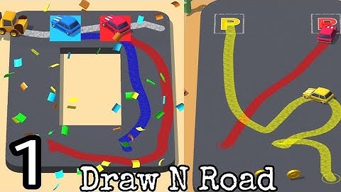 Draw N Road - Gameplay Walkthrough Part 1 All Levels 1-40 ( android,iOS )