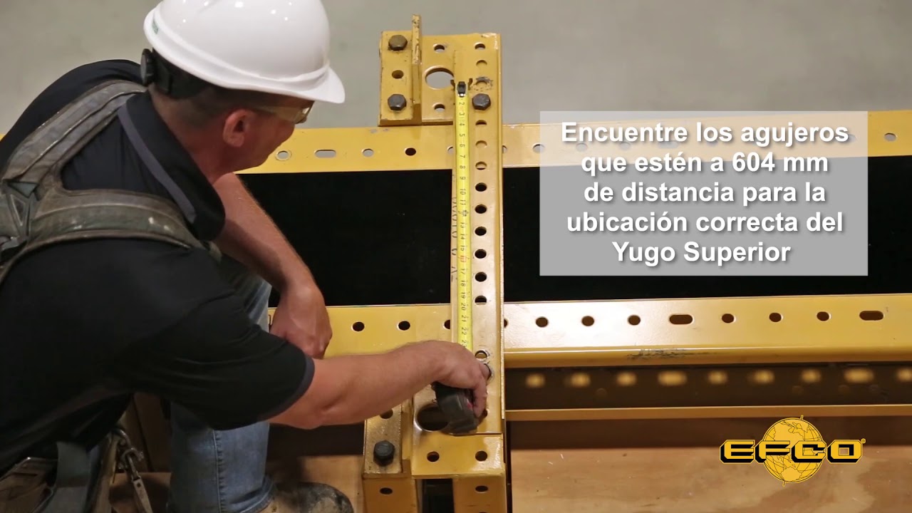 Instalación Correcta de Yugos Superiores en el Encofrado EFCO - YouTube