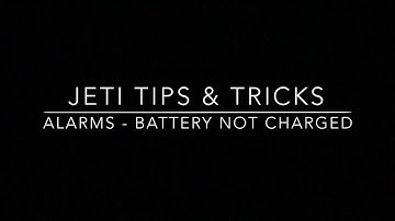 Jeti telemetry alarm battery not charged