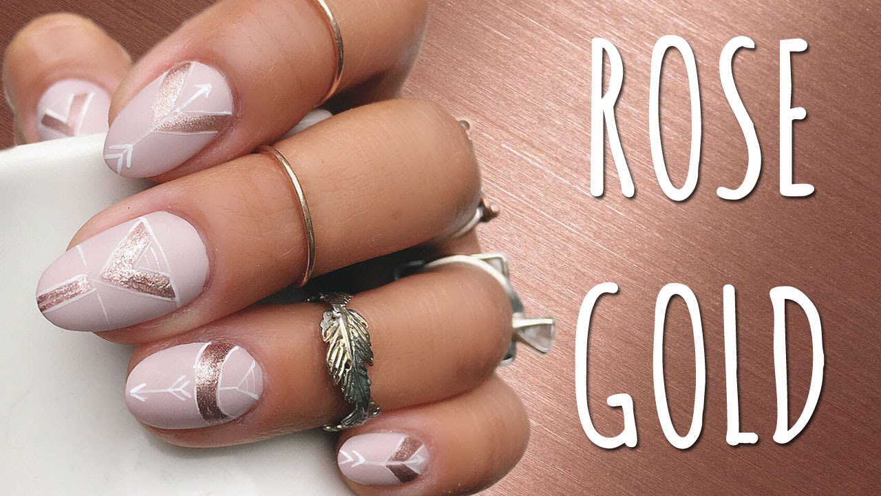 8. Rose Gold Nail Art - wide 8