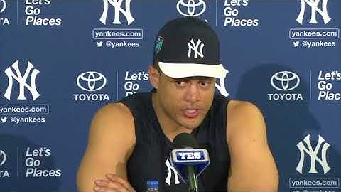 Giancarlo Stanton, Aaron Judge, and Gary Sanchez take BP in Tampa