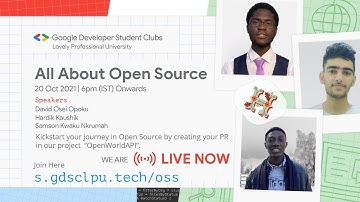 All About open Source | Developer Student Club - LPU | 2021
