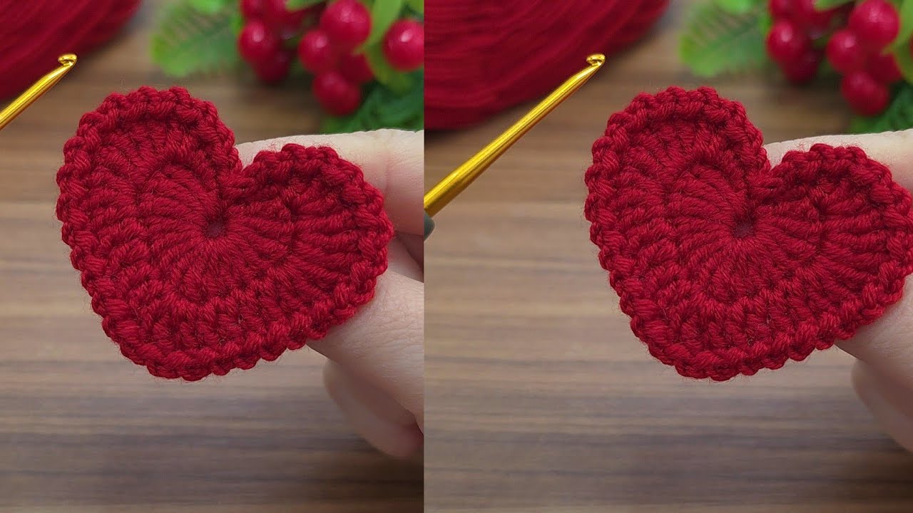 Wow°☆☆ Make a surprise for Mother's Day!! Be happy making crochet tiny hearts #crochet #knitting