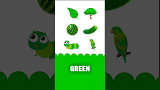 Learning colors for kids - GREEN color for children / education video